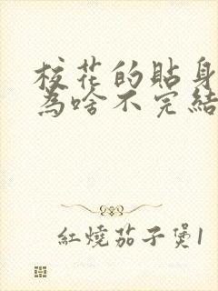 校花的贴身高手为啥不完结 校花的贴身高手为啥不完结