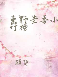 东野圭吾小说排行榜