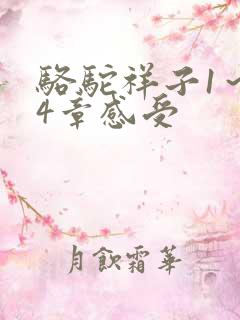 骆驼祥子1～24章感受