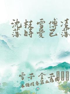 沈枝雪傅凌砚雪落时爱已落幕全文阅读