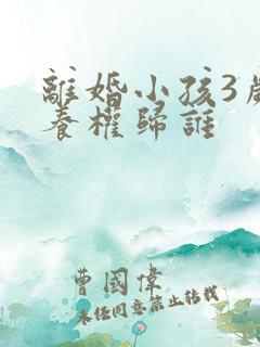 离婚小孩3岁抚养权归谁