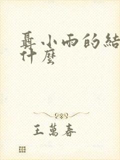 聂小雨的结局是什么
