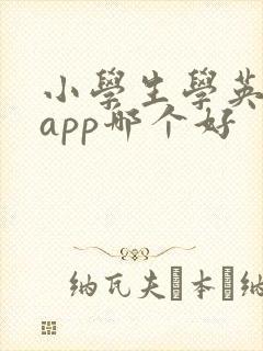 小学生学英语的app哪个好