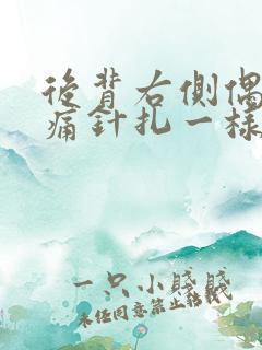 后背右侧偶尔刺痛针扎一样