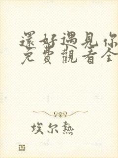 还好遇见你短剧免费观看全集高清