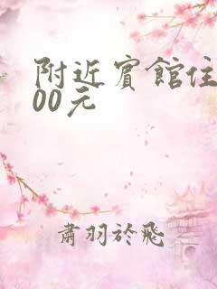 附近宾馆住宿100元
