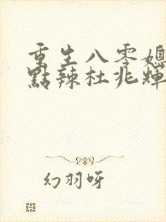 重生八零媳妇有点辣杜兆辉的结局