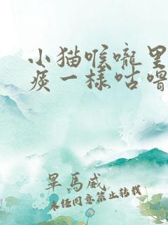 小猫喉咙里面有痰一样咕噜咕噜的声音