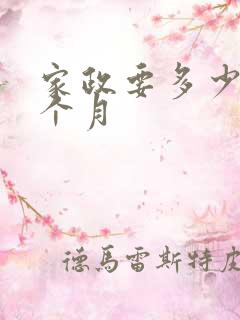 家政要多少钱一个月