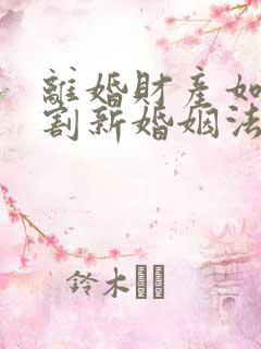 离婚财产如何分割新婚姻法2