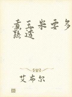 煮玉米要多久才熟透