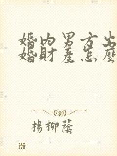 婚内男方出轨离婚财产怎么处理