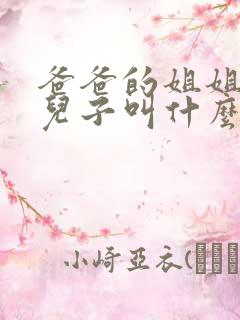 爸爸的姐姐家的儿子叫什么
