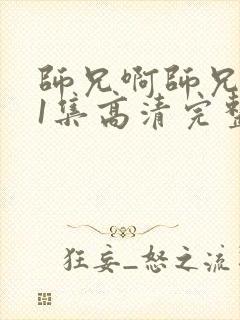 师兄啊师兄101集高清完整版