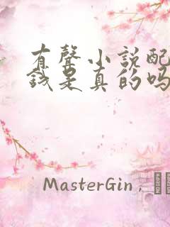 有声小说配音赚钱是真的吗