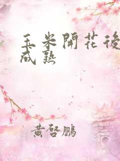 玉米开花后多久成熟 玉米开花后多久成熟