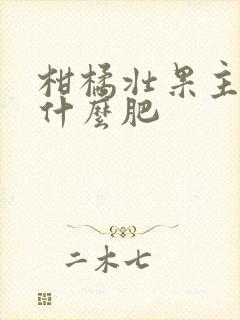 柑橘壮果主要用什么肥