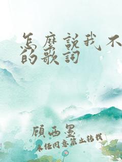 怎么说我不爱你的歌词