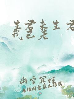 生君未生 君生我已老