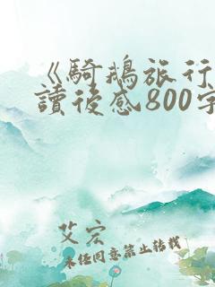 《骑鹅旅行记》读后感800字
