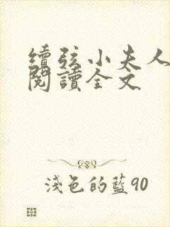 续弦小夫人小说阅读全文