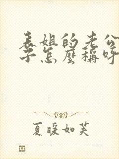 表姐的老公我儿子怎么称呼