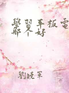 学习平板电脑 哪个好
