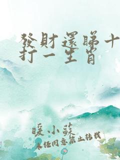 发财还睇十九开打一生肖