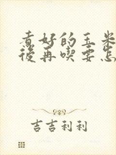 煮好的玉米冷冻后再吃要怎么办