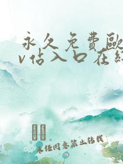 永久免费欧美mv站入口在线