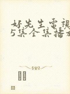 好先生电视剧45集全集播放免费观看 好先生电视剧45集全集播放免费观看