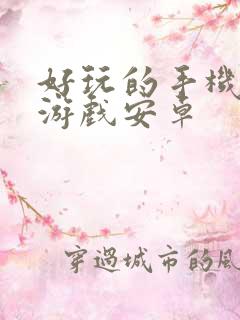 好玩的手机单机游戏安卓