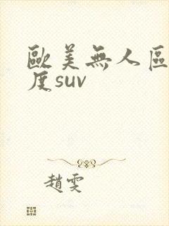 欧美无人区大尺度suv