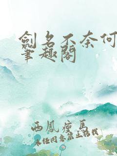 剑名不奈何淮上笔趣阁