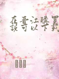 在晋江购买的小说可以下载到本地吗