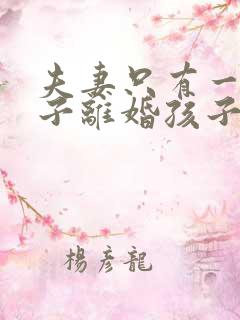夫妻只有一个孩子离婚孩子该归谁