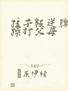孩子叛逆脾气暴躁打父母