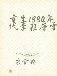 重生1980年代李毅唐雪