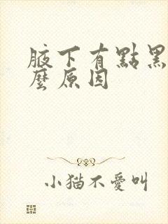 腋下有点黑是什么原因