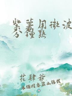 紫薯用微波炉几分钟熟