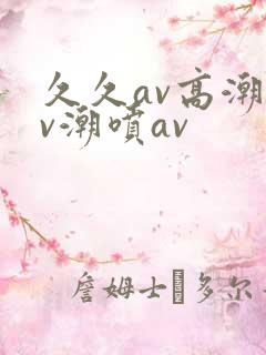 久久av高潮av潮喷av