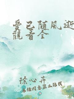 爱已随风逝短剧观看全