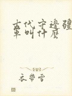 古代守边疆的将军叫什么