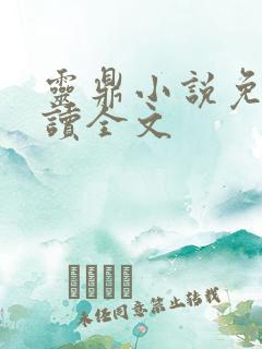 灵鼎小说免费阅读全文