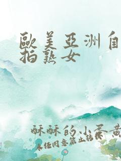 欧美亚洲自拍偷拍熟女