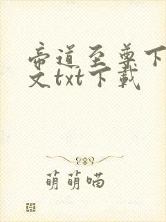 帝道至尊下载全文txt下载