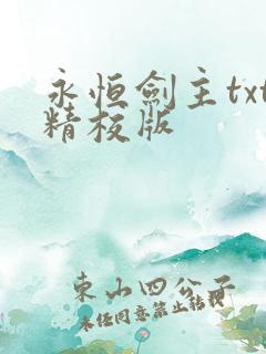 永恒剑主txt精校版