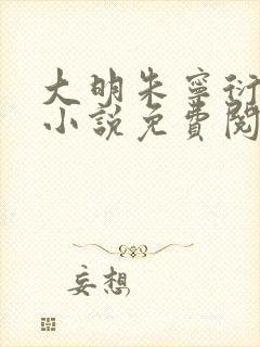 大明朱宁衍穿越小说免费阅读