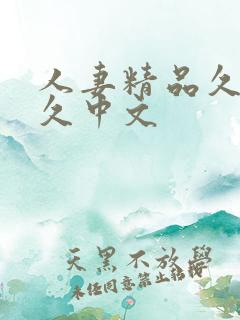 人妻精品久久久久中文
