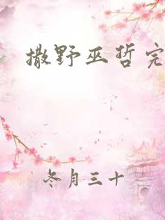 撒野巫哲完结版